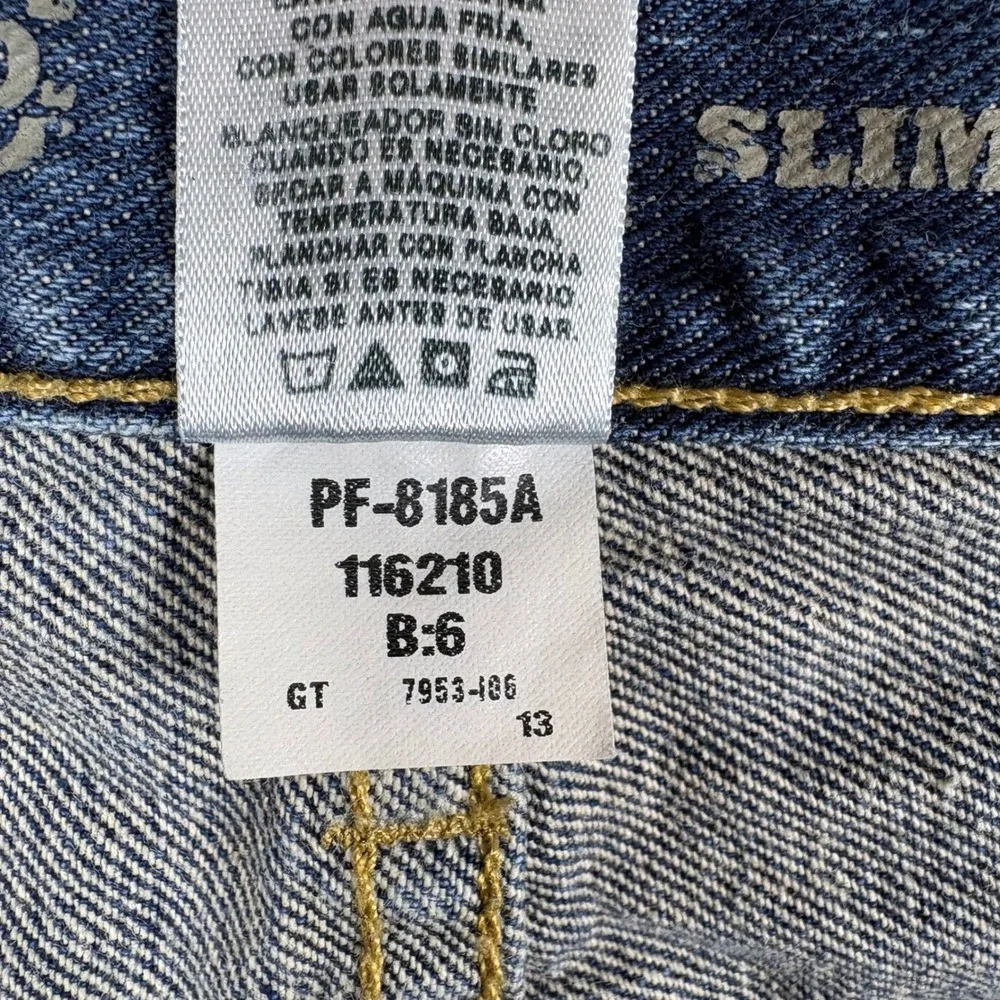 Roebuck & Co Mens Slim Straight Leg Blue Denim Jeans 32x30 PF-8185A Medium Wash